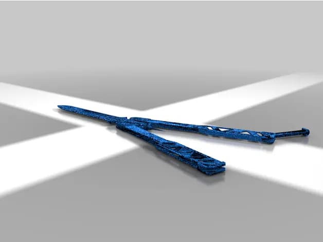 STL - Octane's Stim Butterfly Knife render 3