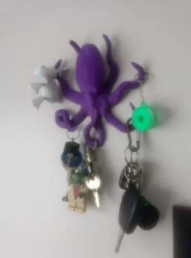 STL - octopus key holder stl
