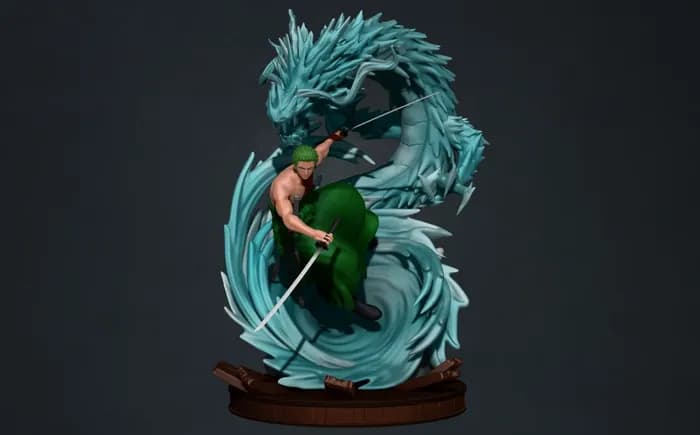 STL - one piece roronoa zoro (washed)