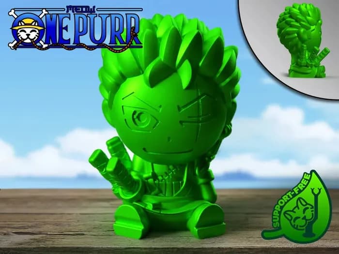 STL - one piece zoro chibi