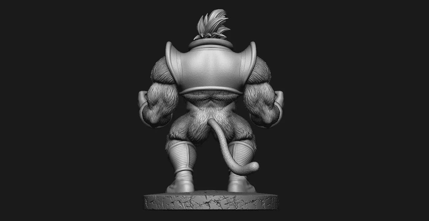 STL - Oozaru Baby Goku figura render 5