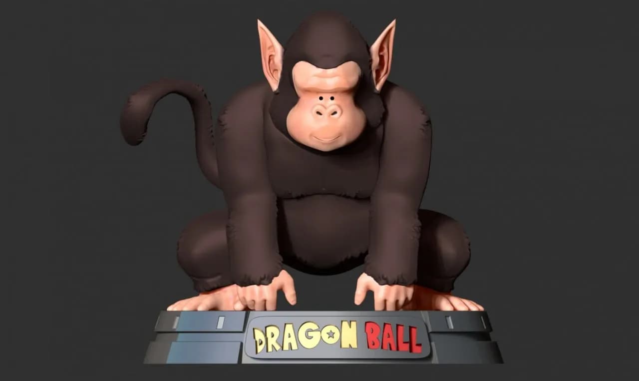 STL - Oozaru Dragon Ball figura render 2