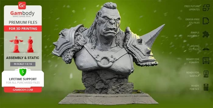STL - orc the executioner bust