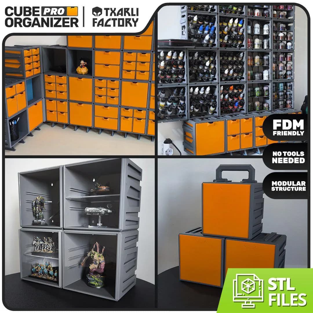 STL - Organizador modular Cube Pro render 4