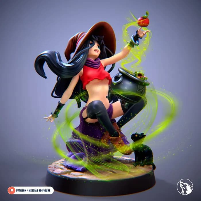 STL - original art witch halloween