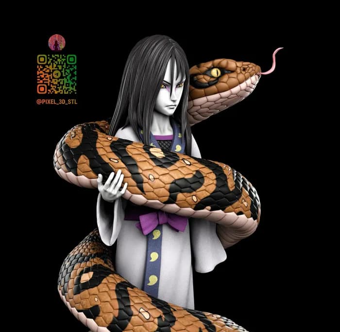 STL - Orochimaru Joven render 4