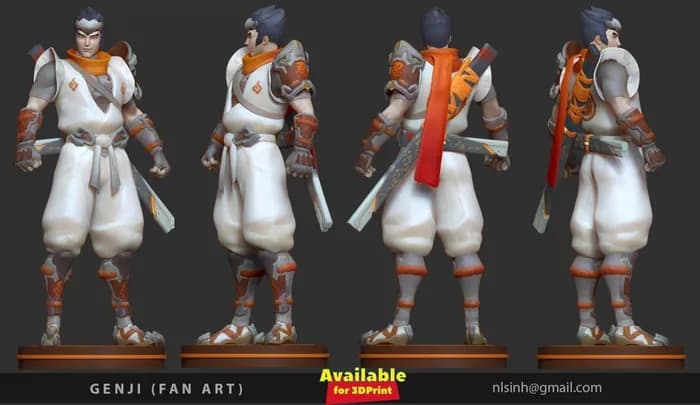 STL - overwatch genji sparrow fan art