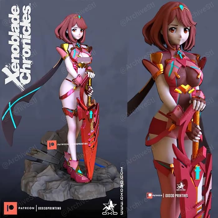 STL - oxo3d pyra xenoblades