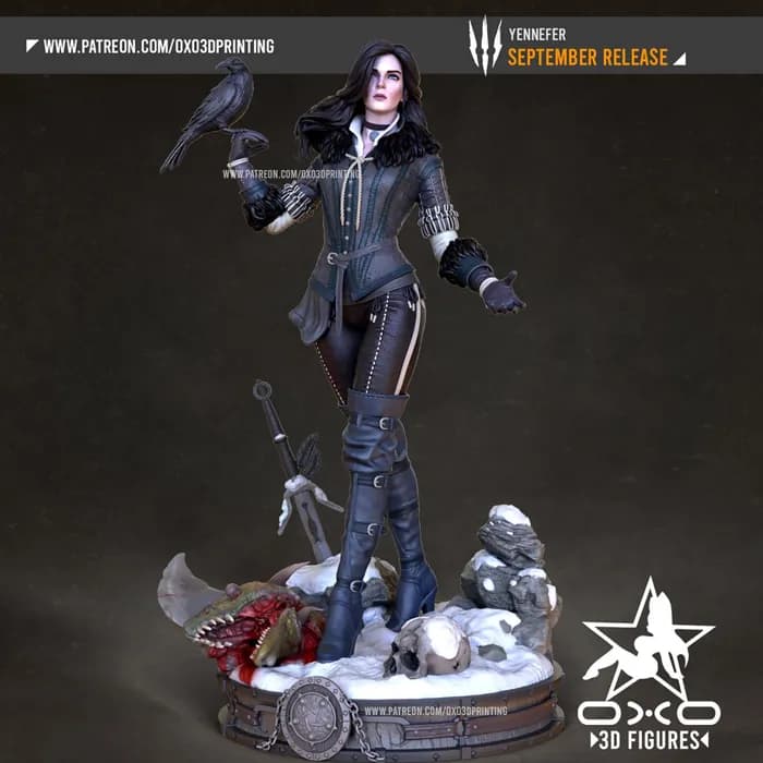 STL - oxo3d yennefer sfw nonsplit x