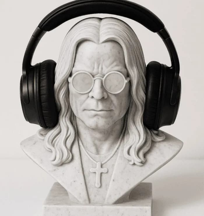 STL - ozzy osbourne headphone holder