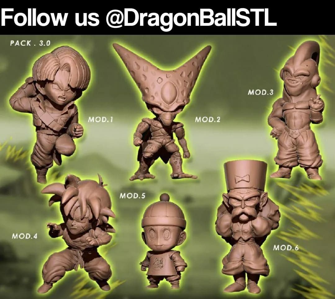 STL - Pack 3 Figuras Dragon Ball