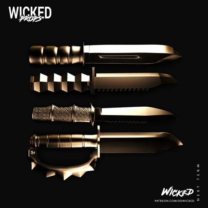 STL - Wicked Knives 4 Piece Pack