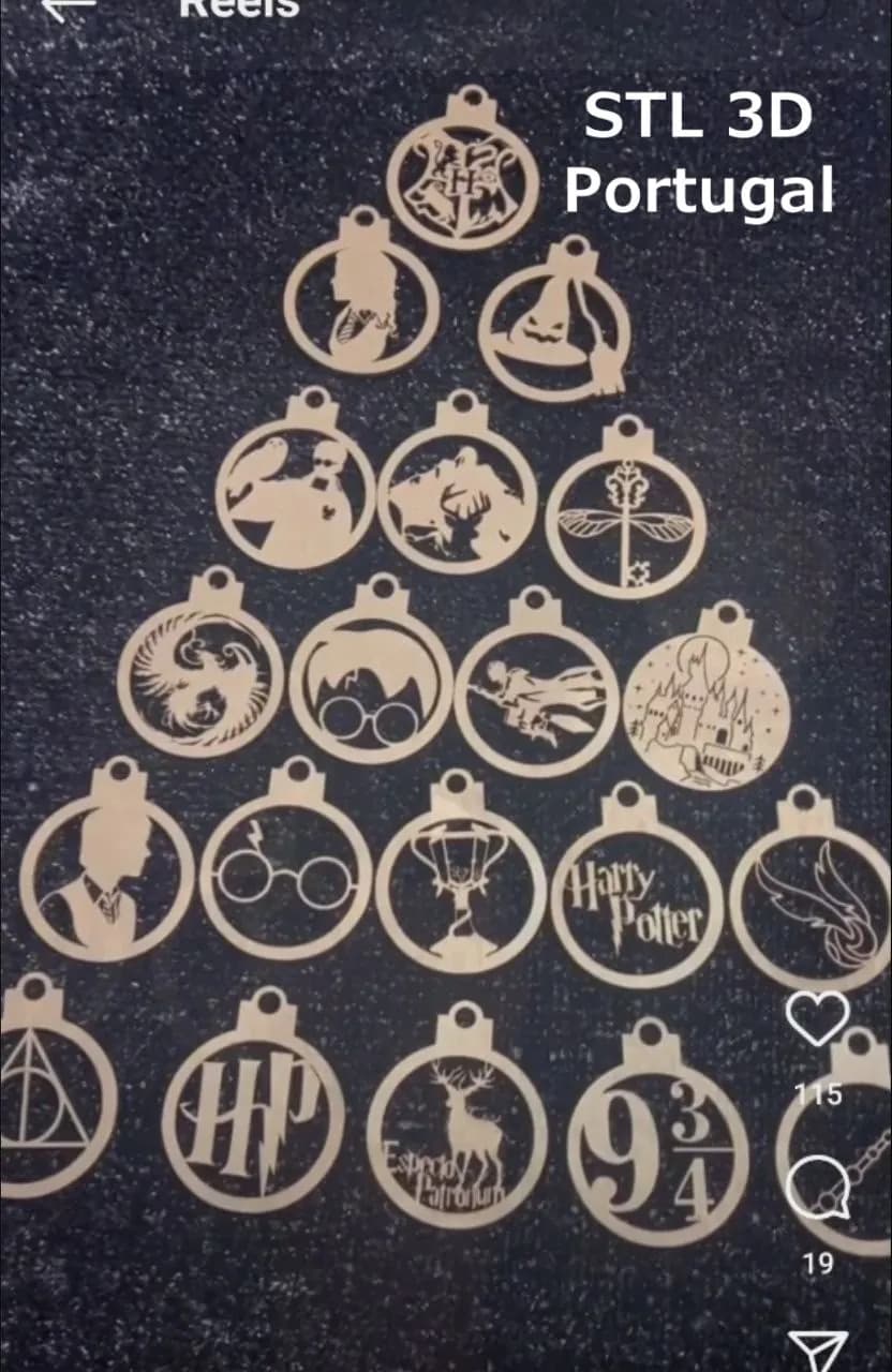 STL - Pack de adornos de Harry Potter