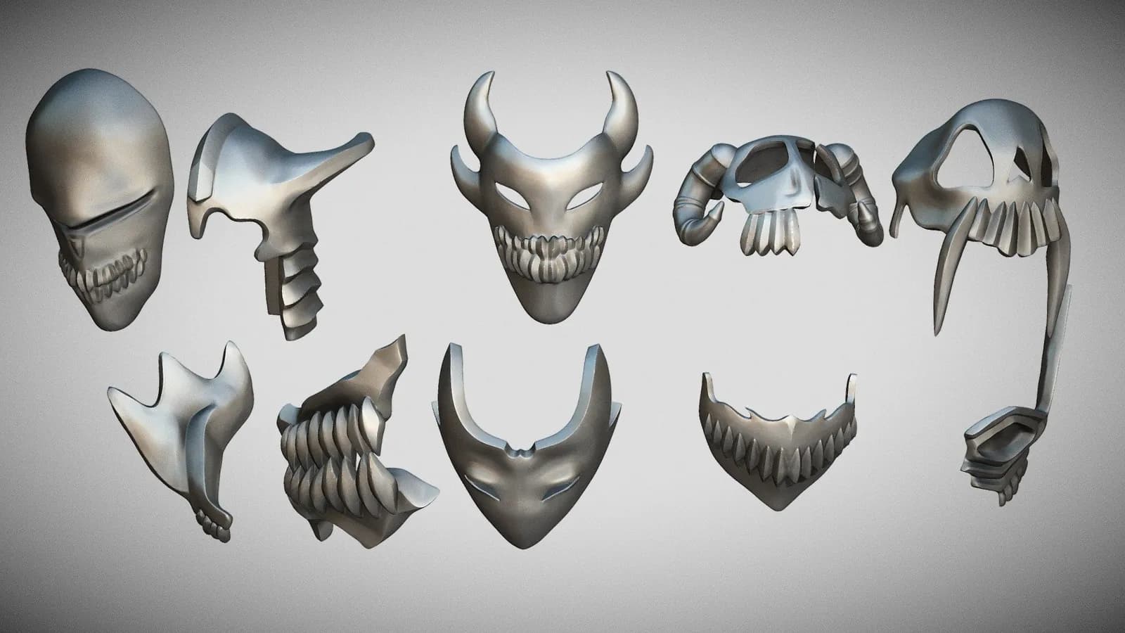 STL - Pack de Máscaras de Bleach render 2