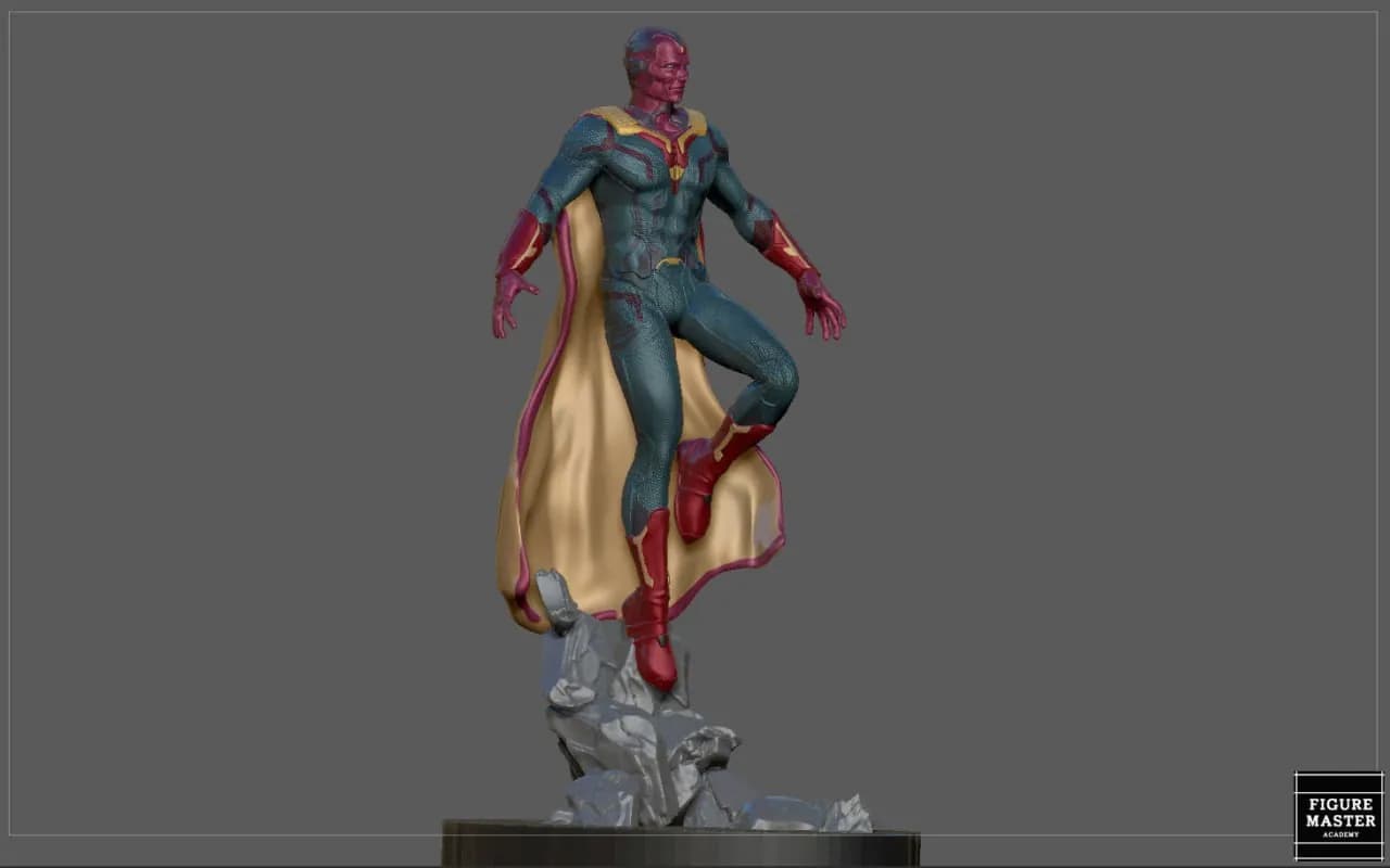 STL - Pack Wanda y Vision Marvel render 4