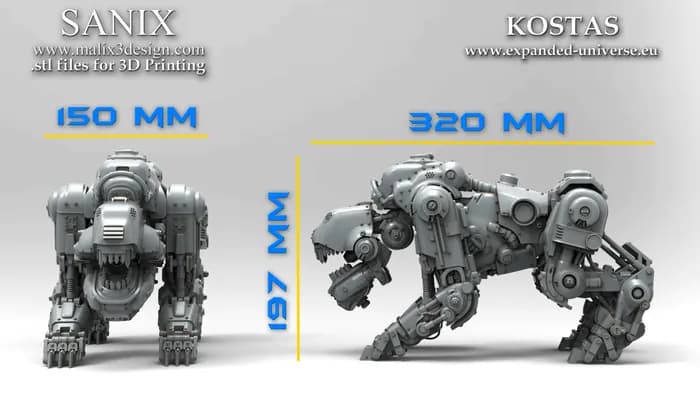 STL - Panzerhund Sanix robot render 2