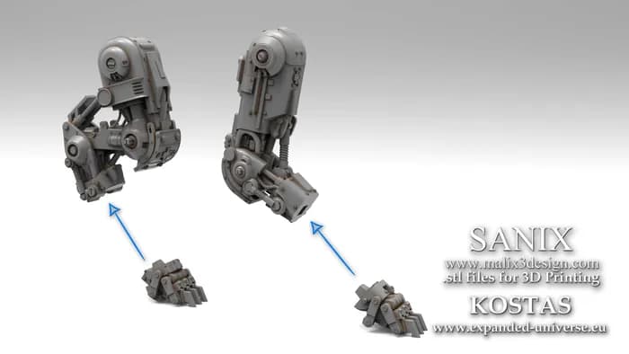STL - Panzerhund Sanix robot render 5