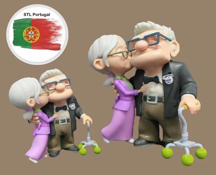 STL - Pareja Carl y Ellie de Up