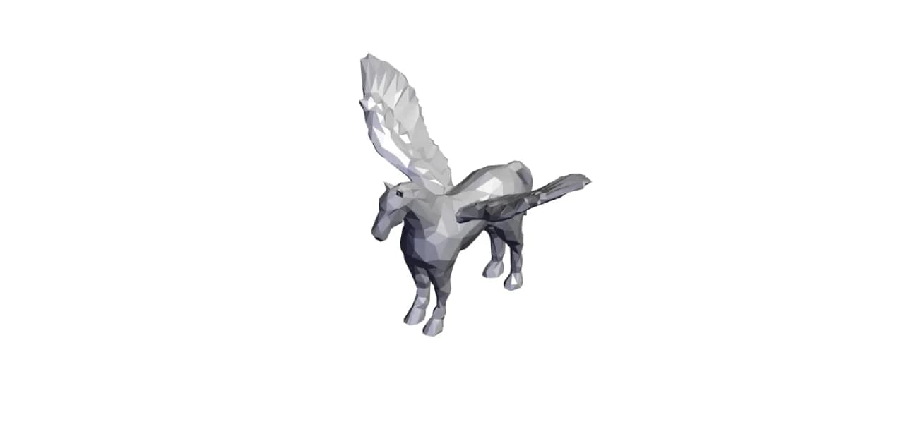 STL - Pegaso de Baja Poligonalidad