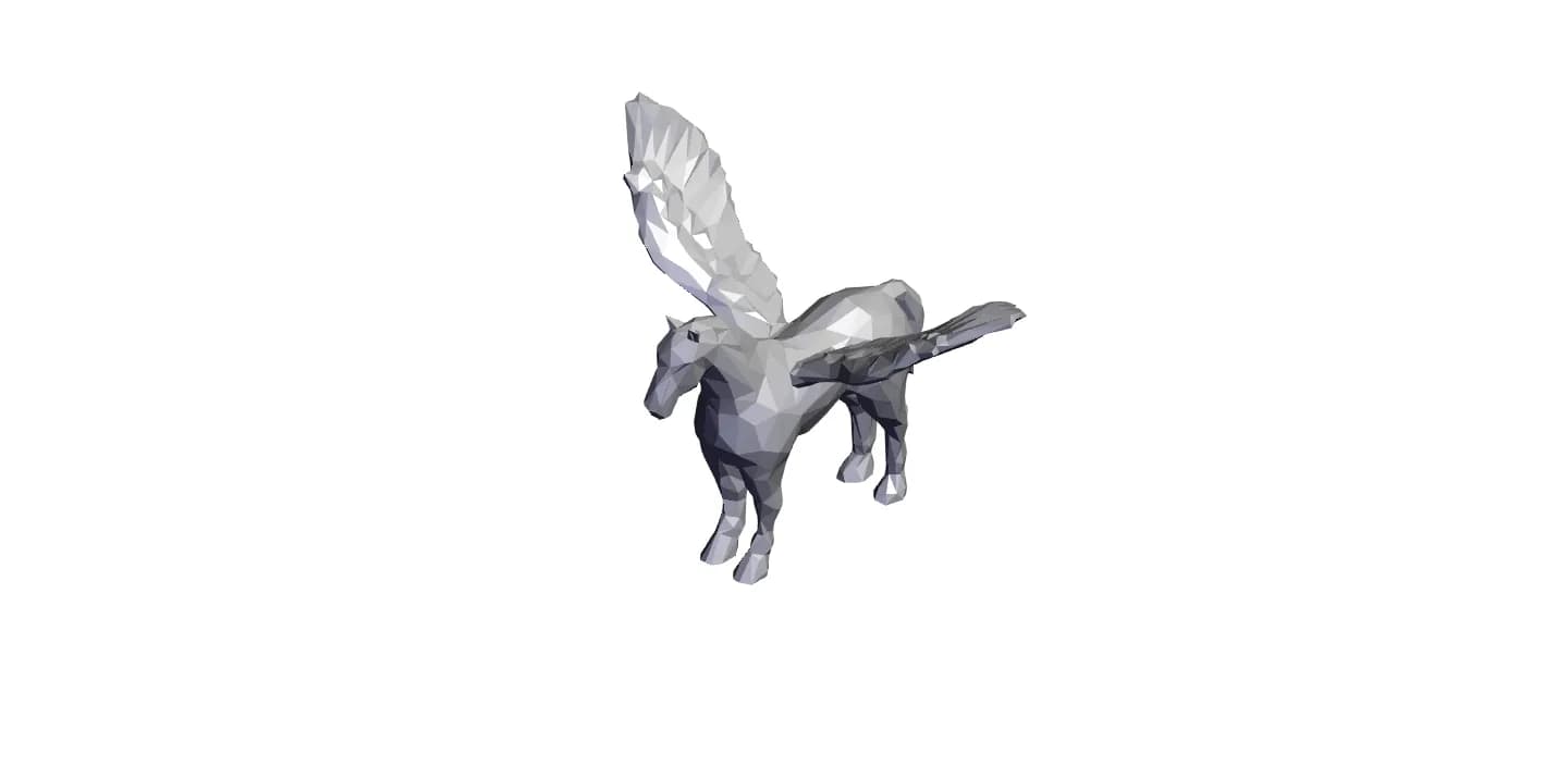 STL - Pegaso de Baja Poligonalidad