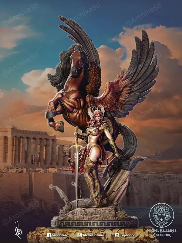 STL - pegasus + female perseus