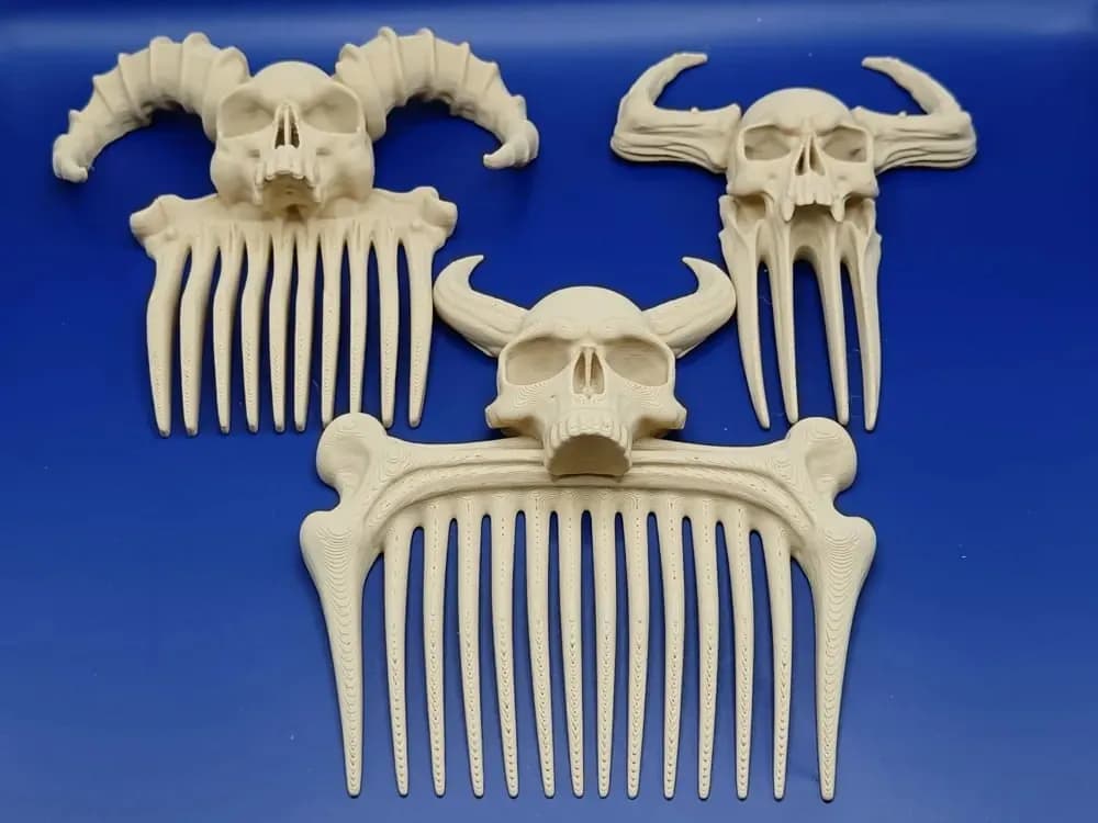 STL - Peine de Calavera con Cuernos