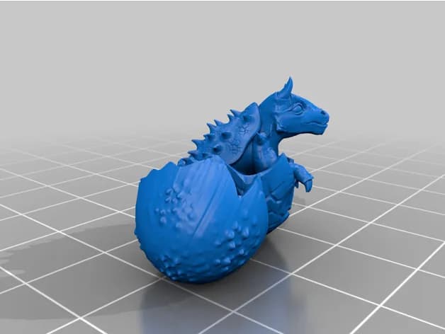 STL - Pequeño Dragón Naciente render 3