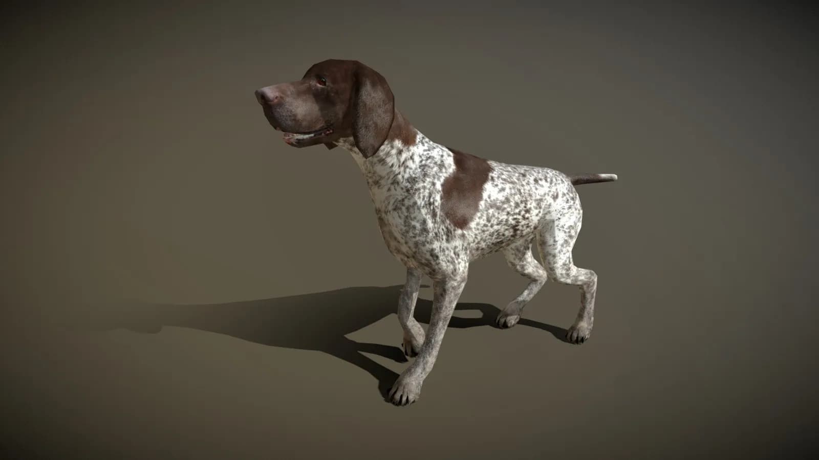 STL - Perro Pointer Alemán render 3