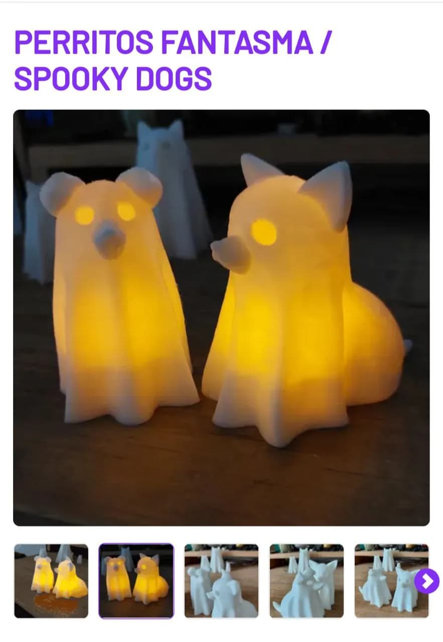 STL - Perros Fantasma Lámpara