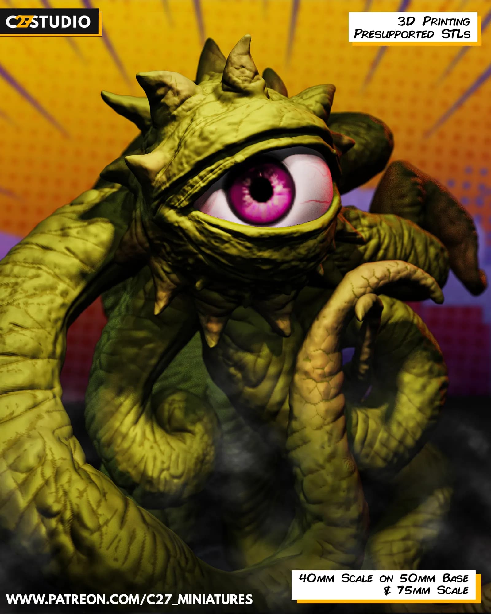 STL - Pesadilla tentaculada render 3