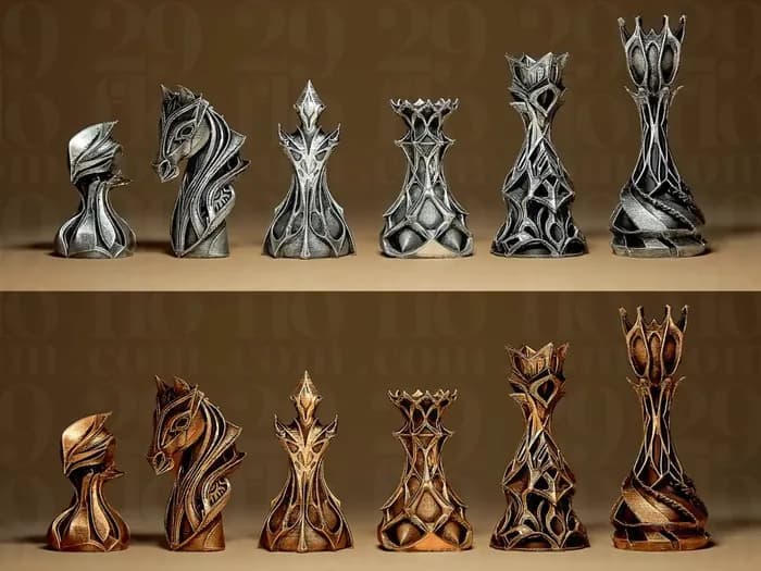 STL - Piezas de Ajedrez Estilo Moderno