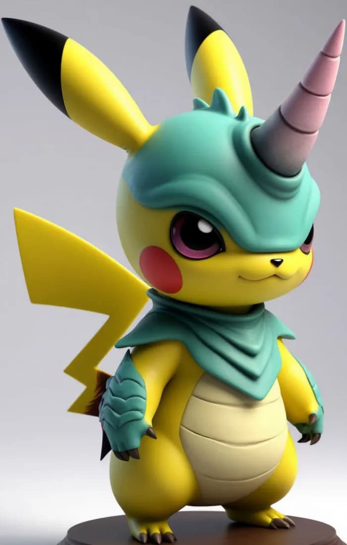 STL - Pikachu con cuerno y armadura