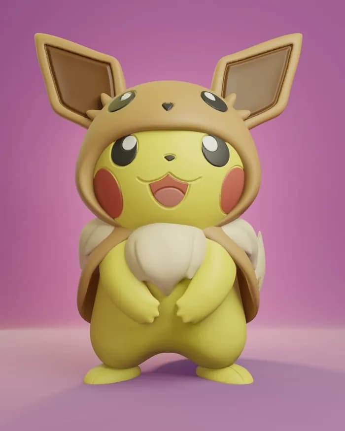 STL - pikachu cosplay charmeleon