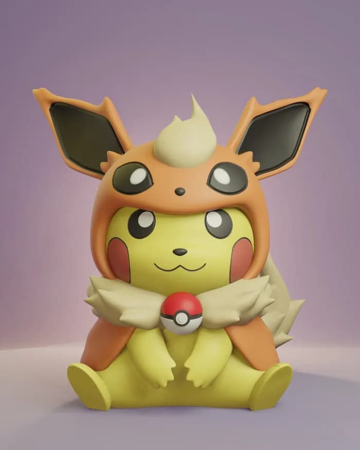 STL - pikachu cosplay flareon