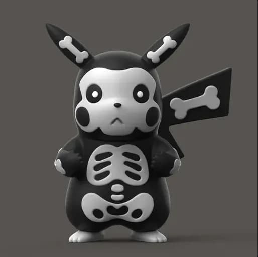 STL - Pikachu esqueleto Halloween
