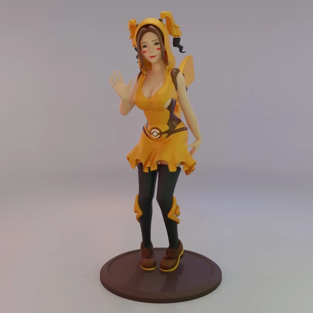 STL - Pikachu Girl Figura