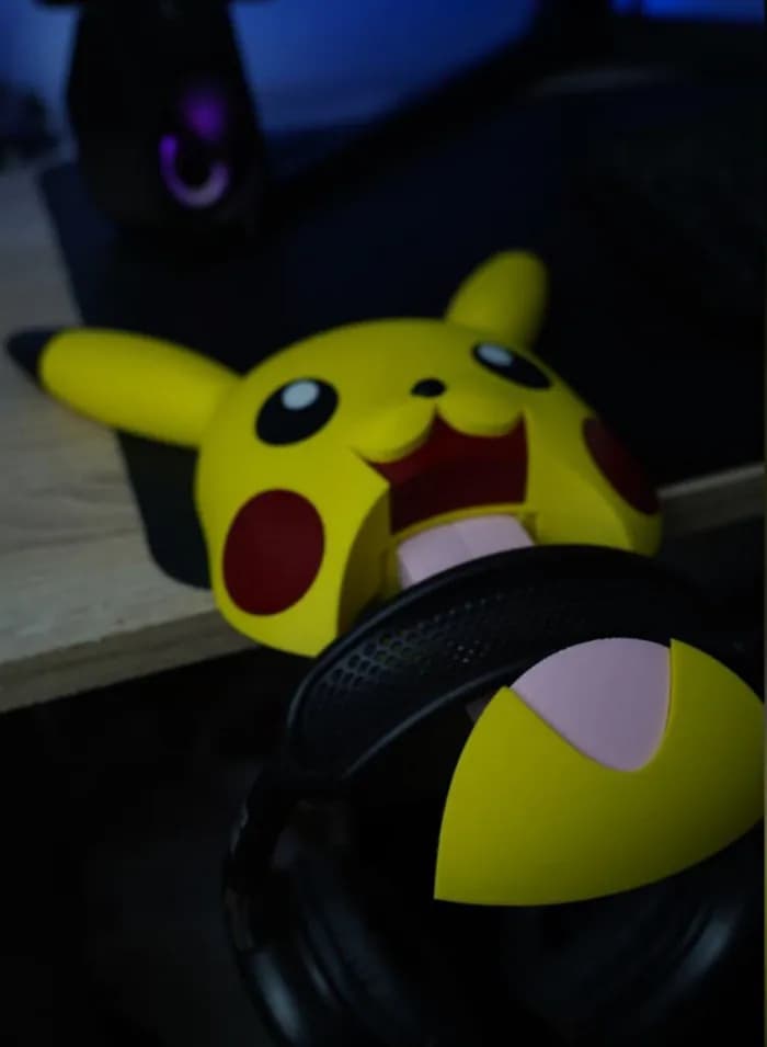 STL - pikachu headphone holder
