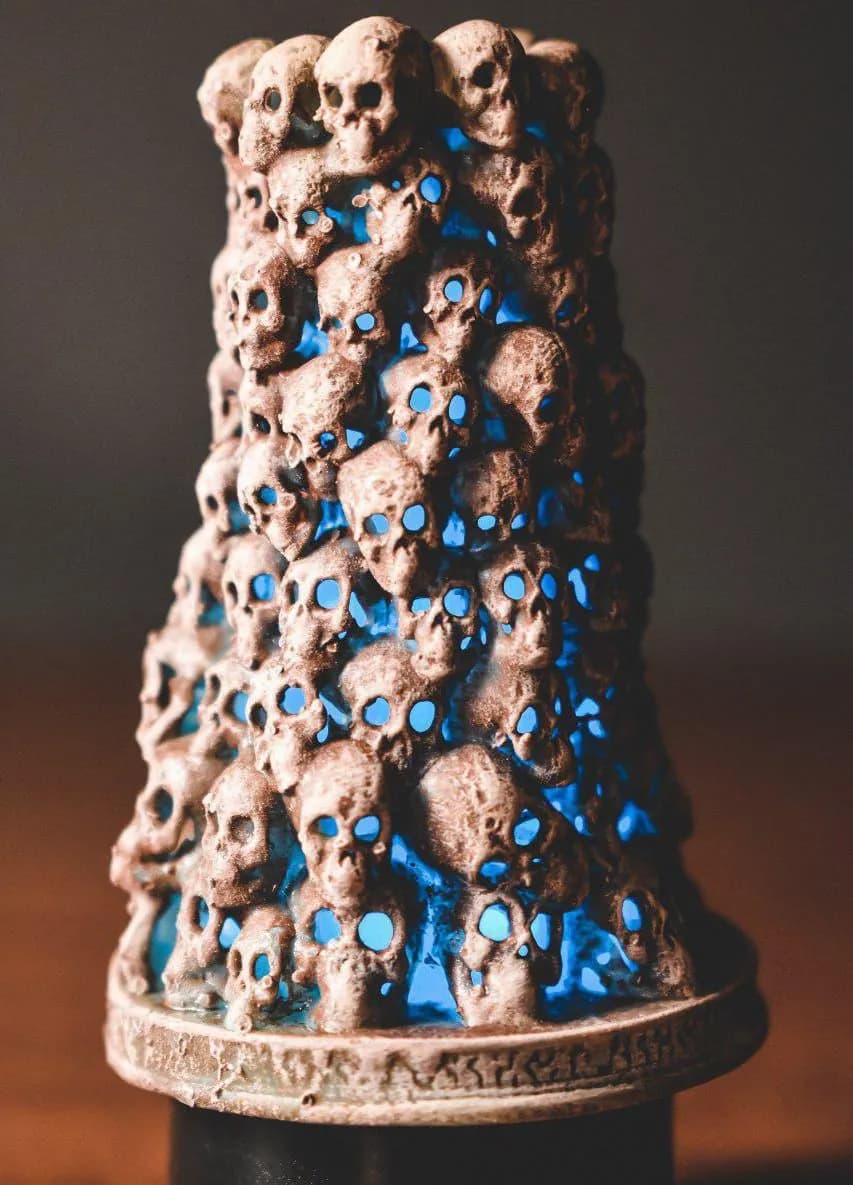 STL - Pilar de Calaveras Iluminado