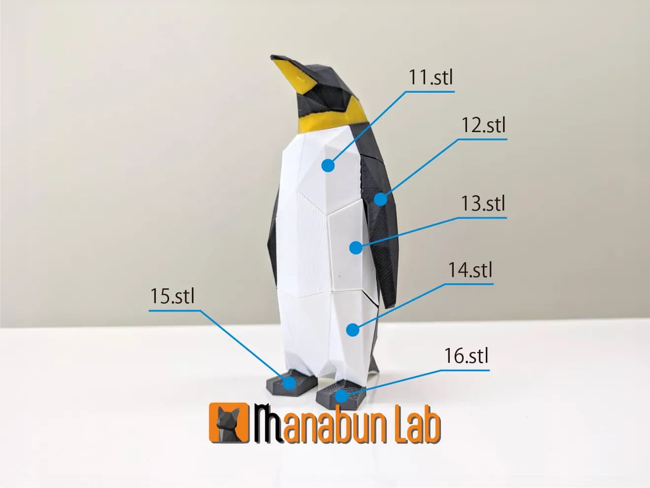 STL - Pingüino Low Poly