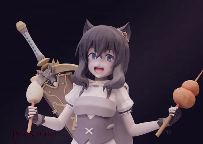 STL - pink studio fran v1 render 3