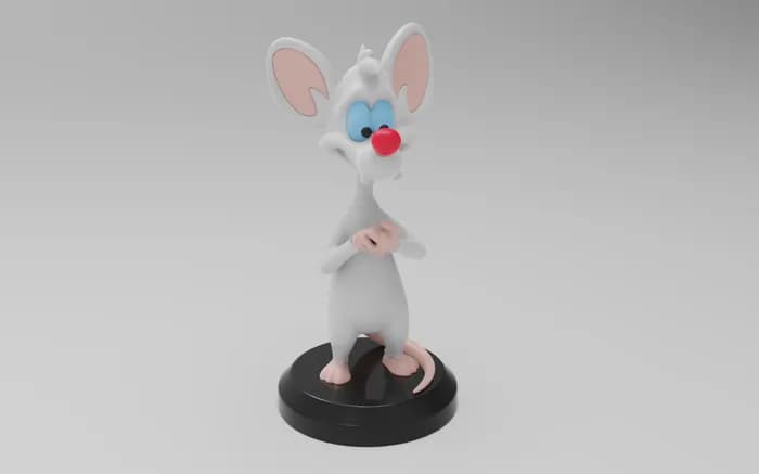 STL - pinky y cerebro pinky render 4