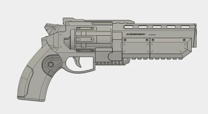 STL - pistol render 3