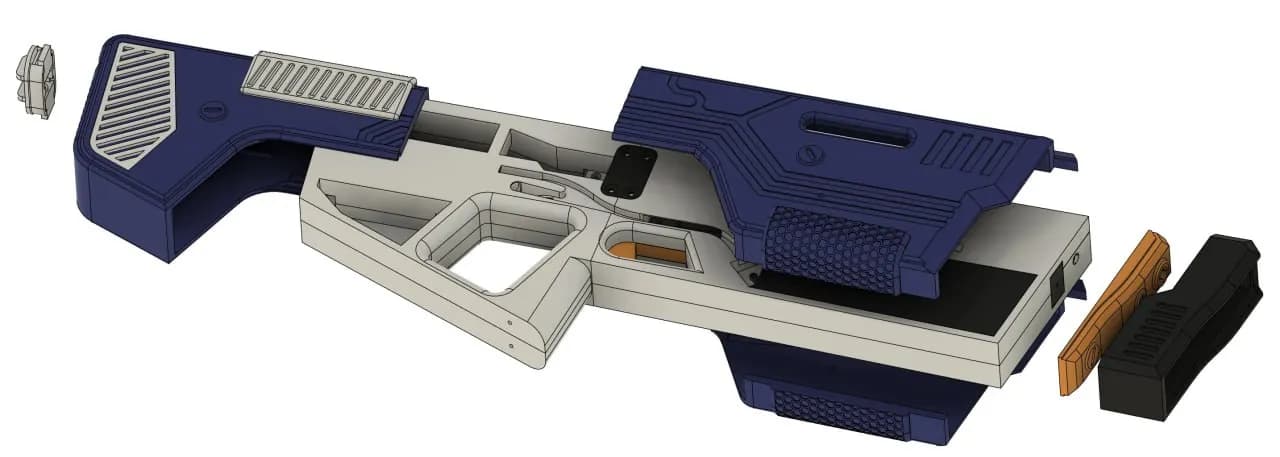 STL - Pistola de agua Hydro Blaster render 4
