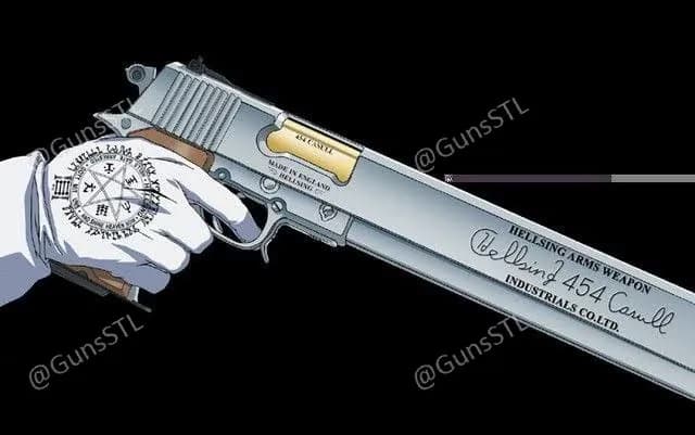 STL - Pistola de Alucard estilo CAR render 2