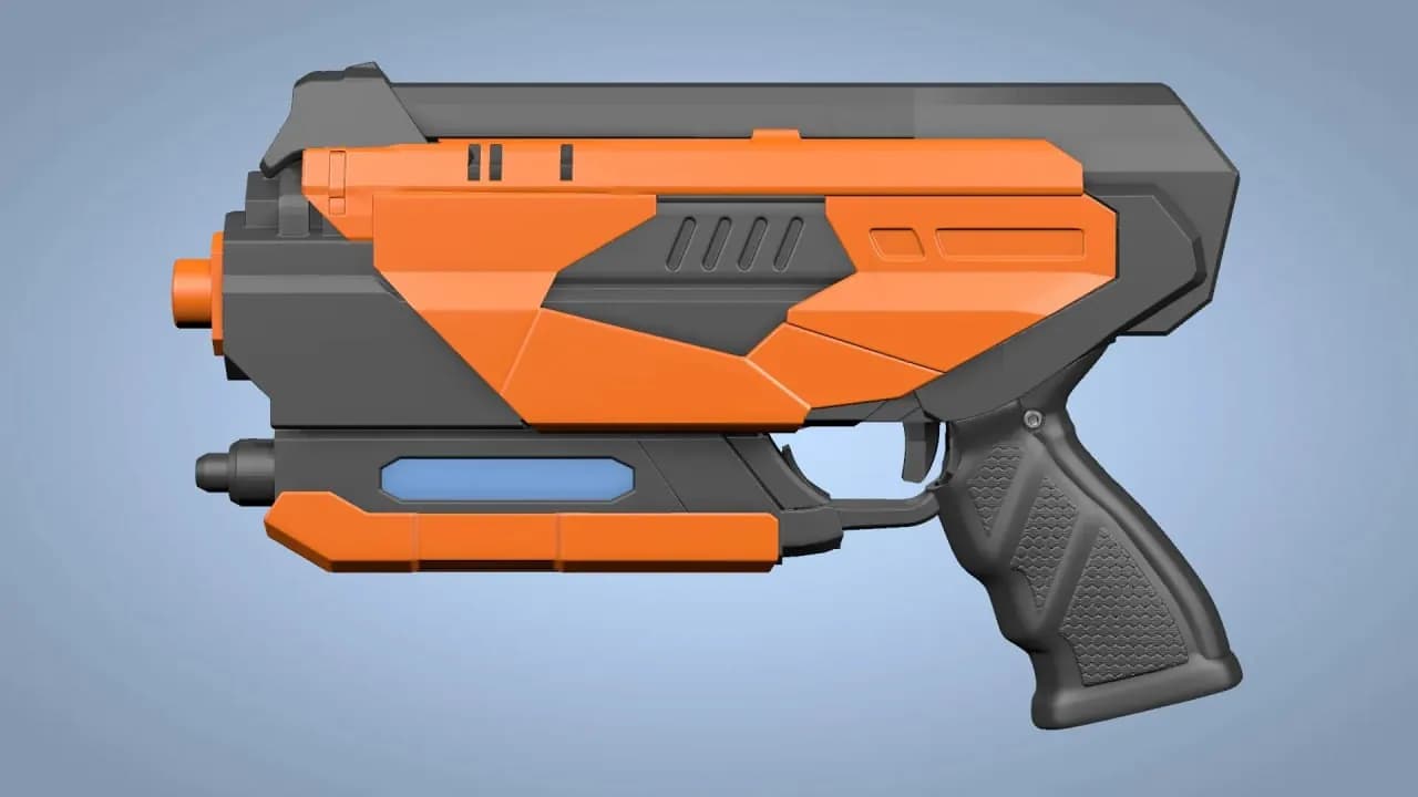 STL - Pistola de Ciencia Ficción render 5