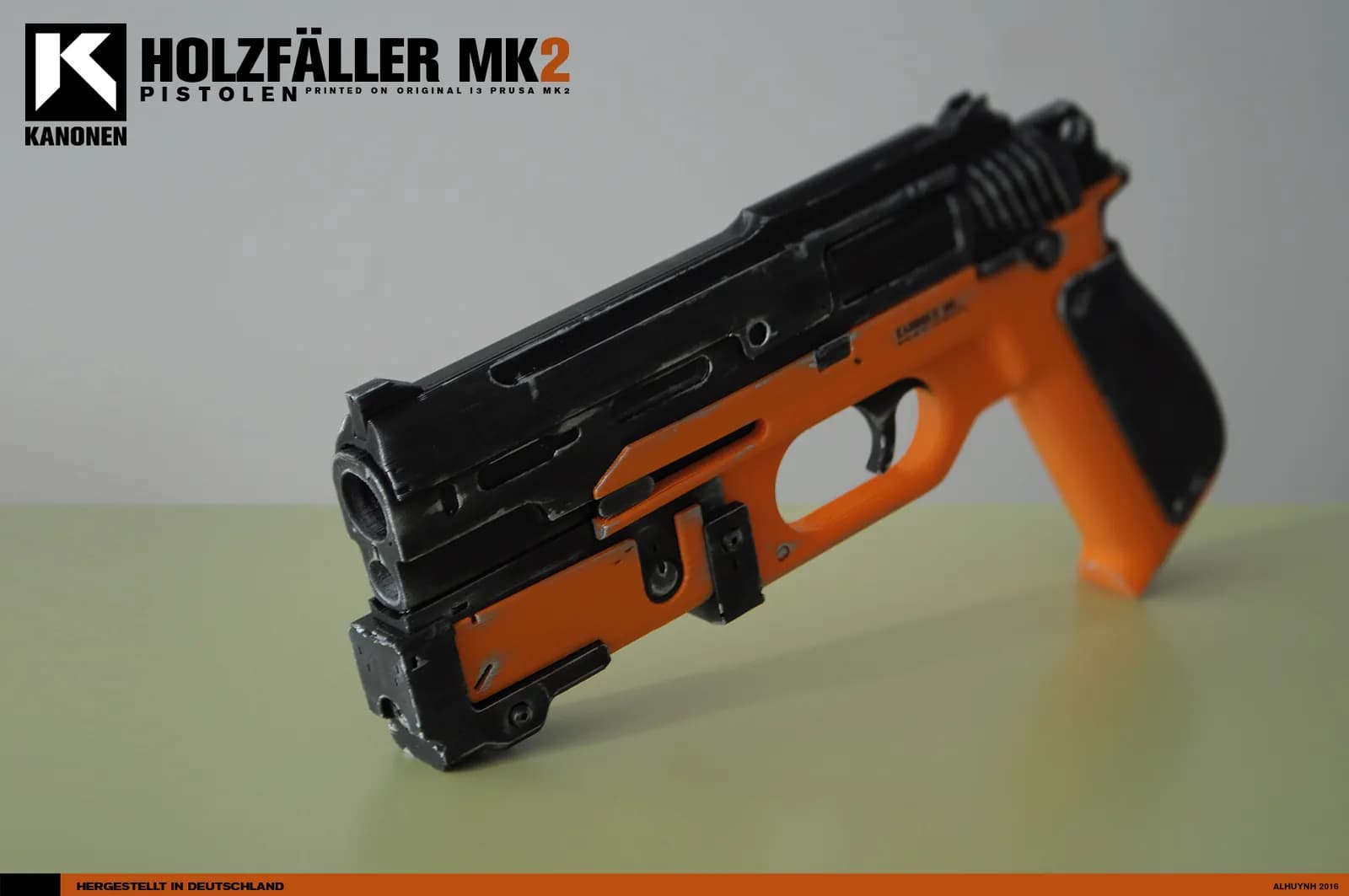 STL - Pistola Holzfäller "Kanone" render 4