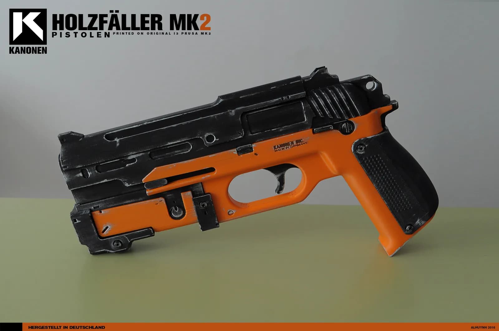 STL - Pistola Holzfäller "Kanone" render 5