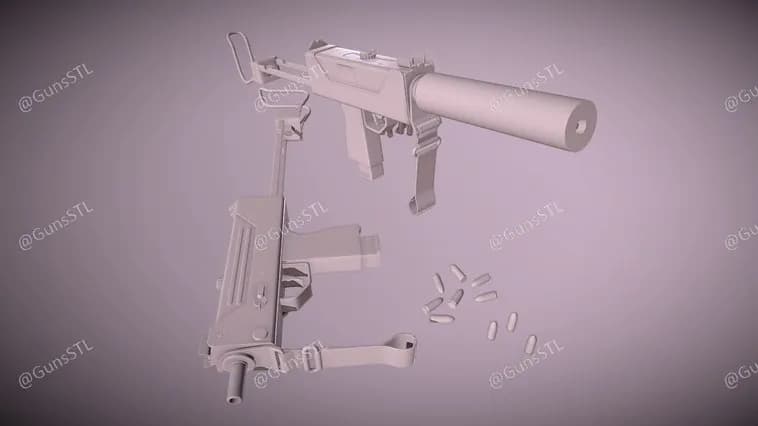 STL - Pistola Joker render 2