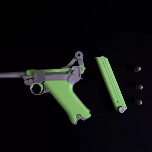 STL - Pistola Luger P08 estilo anime
