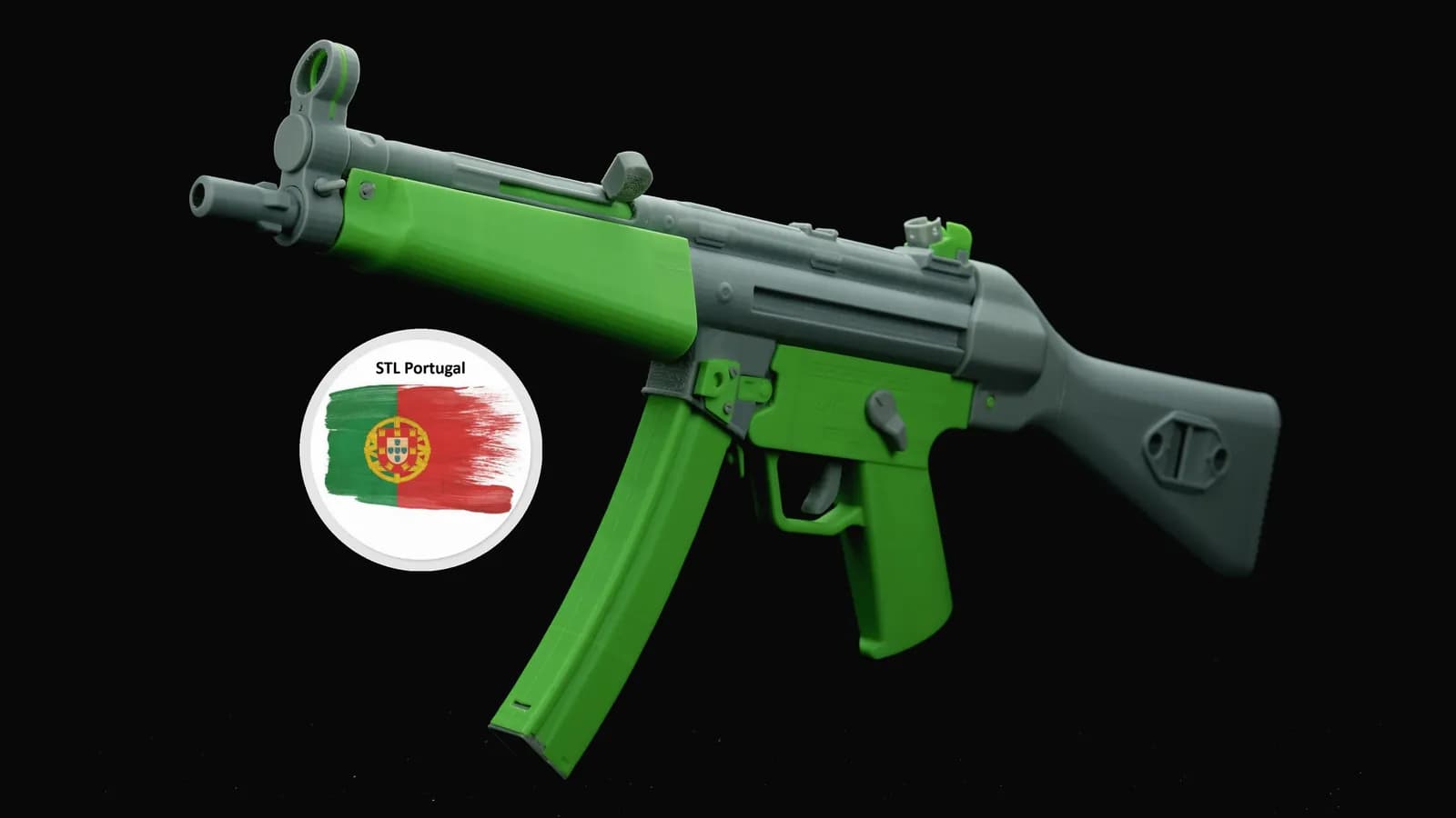 STL - Pistola MP5 estilo militar